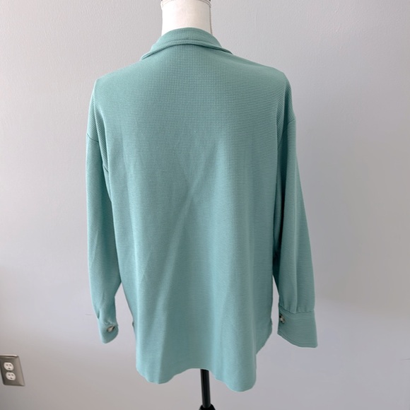 Waffle Knit Button Down Shirt - Picture 4 of 4